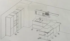 Cucina a PREZZI OUTLET in laminato materico Ernestomeda -50%