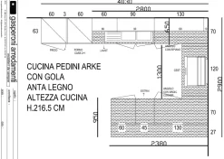 Cucina a PREZZI OUTLET in legno Pedini -40%