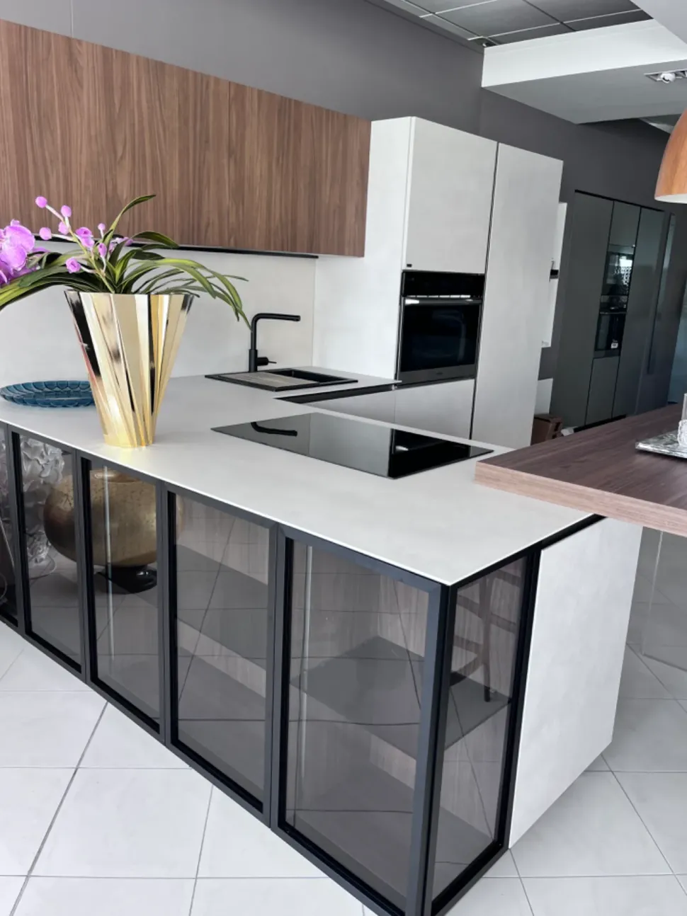 Cucina a PREZZI OUTLET in laminato materico Snaidero -31%