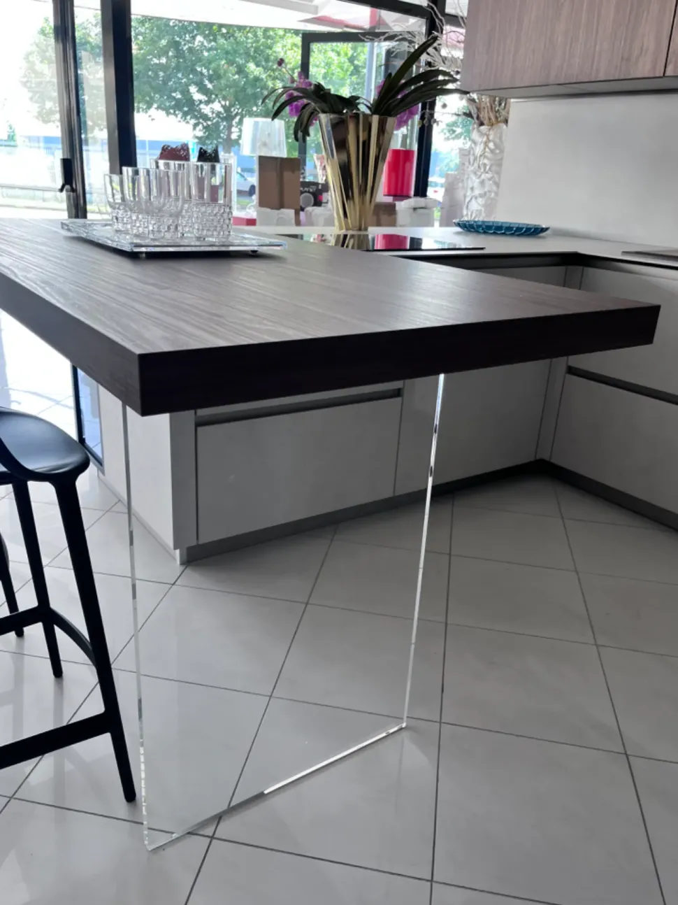 Cucina a PREZZI OUTLET in laminato materico Snaidero -31%