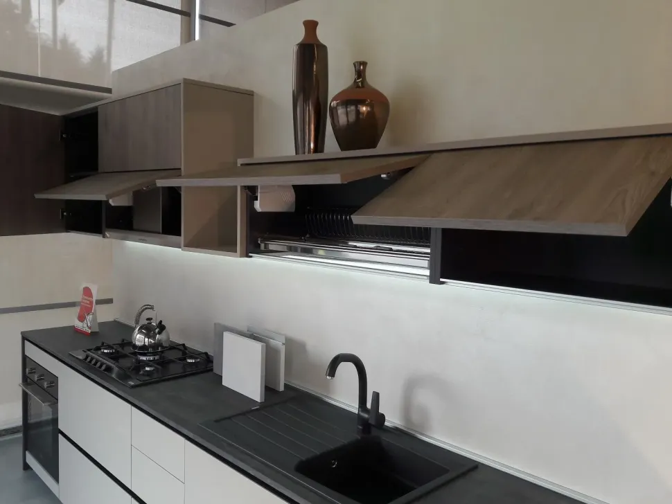 Cucina a PREZZI OUTLET in laminato materico Nova cucina -52%