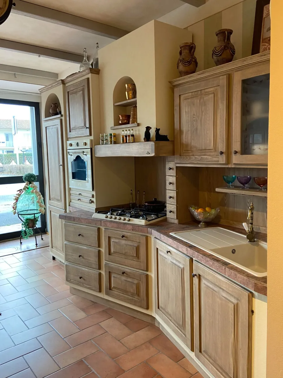 Cucina a prezzo ribassato lineare provenzale Paolina gianduia Zappalorto