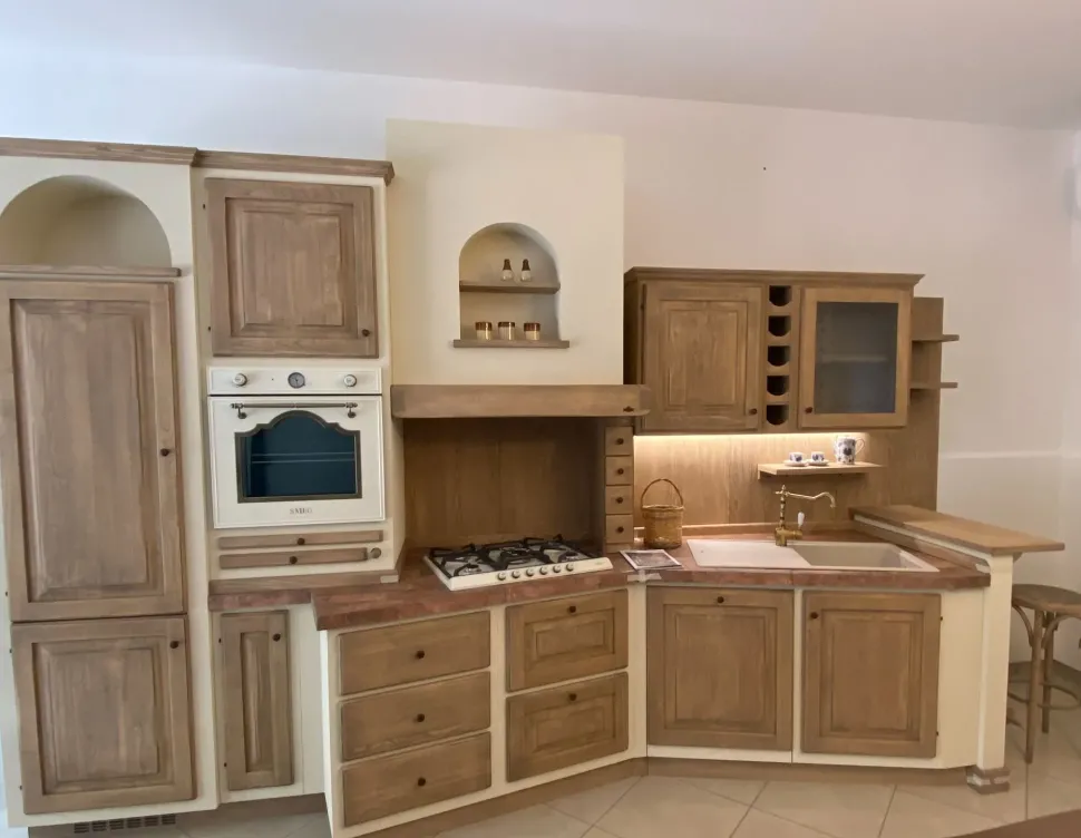 Cucina a prezzo ribassato lineare provenzale Paolina gianduia Zappalorto