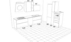 Cucina a prezzo ribassato lineare moderna Iris Cucine store