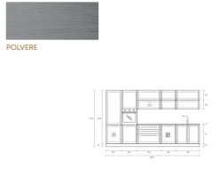 Cucina a prezzo ribassato lineare moderna Nova Artigianale