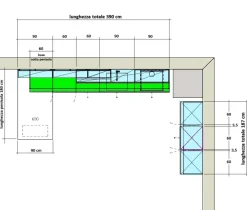 Cucina a prezzo ribassato con penisola design One 80 Ernestomeda