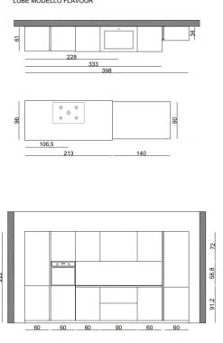 Cucina a prezzo ribassato con isola moderna Flavour neck Lube cucine