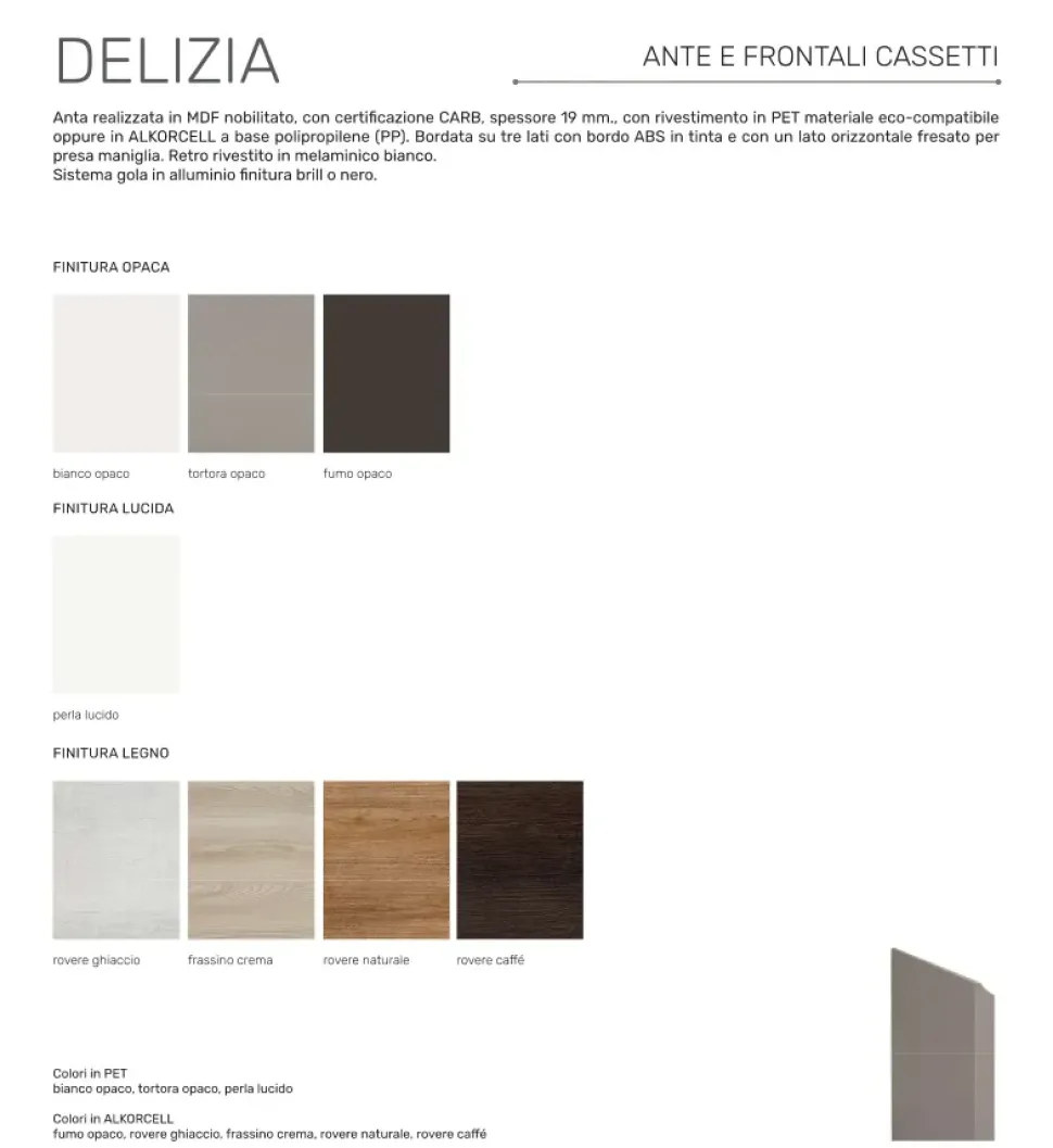 Cucina a prezzo ribassato lineare moderna Delizia Net cucine