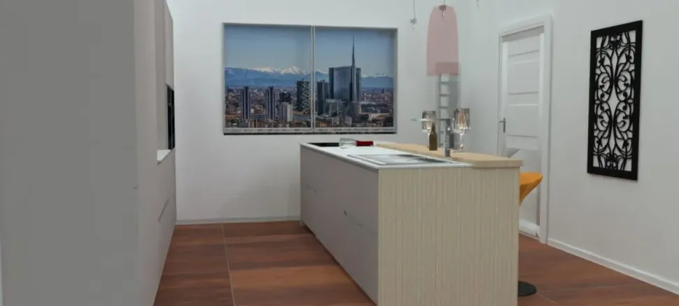 Cucina a prezzo scontato con isola moderna Mk18 Antares