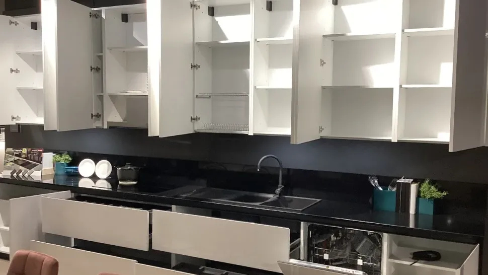 Cucina a prezzo scontato lineare moderna Tag lucida La casa moderna