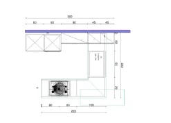 Cucina a prezzo scontato con penisola moderna Joy Snaidero