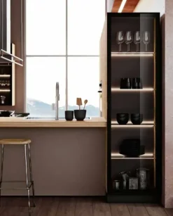 Cucina a prezzo scontato ad angolo moderna Capri bianca e noce Imab