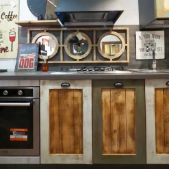 Cucina a prezzo scontato lineare provenzale Cucina nordic  vintage style  in legno Nuovi mondi collection