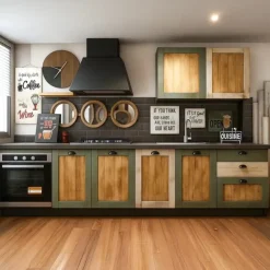 Cucina a prezzo scontato lineare provenzale Cucina nordic  vintage style  in legno Nuovi mondi collection