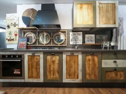 Cucina a prezzo scontato lineare provenzale Cucina nordic  vintage style  in legno Nuovi mondi collection