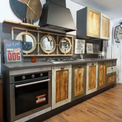 Cucina a prezzo scontato lineare provenzale Cucina nordic  vintage style  in legno Nuovi mondi collection