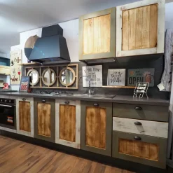 Cucina a prezzo scontato lineare provenzale Cucina nordic  vintage style  in legno Nuovi mondi collection