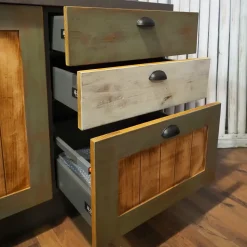 Cucina a prezzo scontato lineare provenzale Cucina nordic  vintage style  in legno Nuovi mondi collection