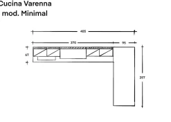 Cucina a prezzo scontato ad angolo moderna Cucina angolare varenna minimal Varenna