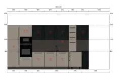 Cucina a prezzo scontato con penisola moderna Domino composizione 10 Prima cucine