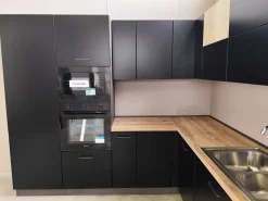 CUCINA ad angolo Ar-due Laccato nero SCONTATA 65%