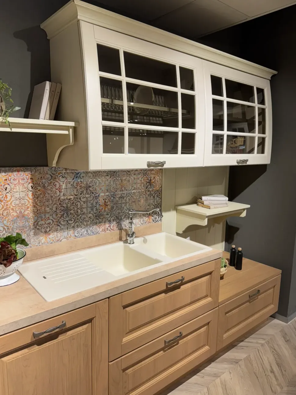 Cucina ad angolo classica rovere chiaro Stosa Bolgheri a soli 9400 Euro