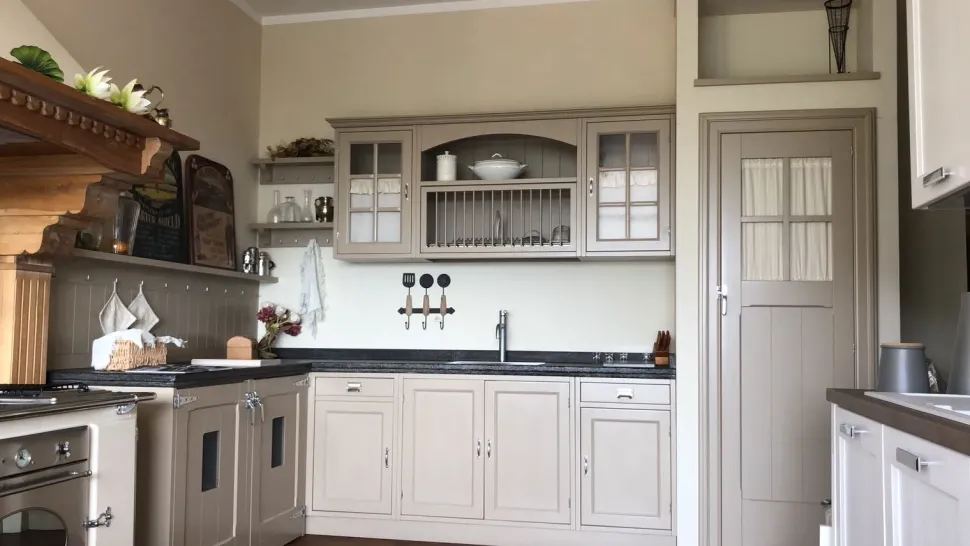 Cucina ad angolo country stile inglese mod. Old england Marchi cucine a prezzo scontato -60%