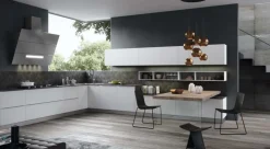 Cucina ad angolo design K18 lucida Antares a prezzo scontato