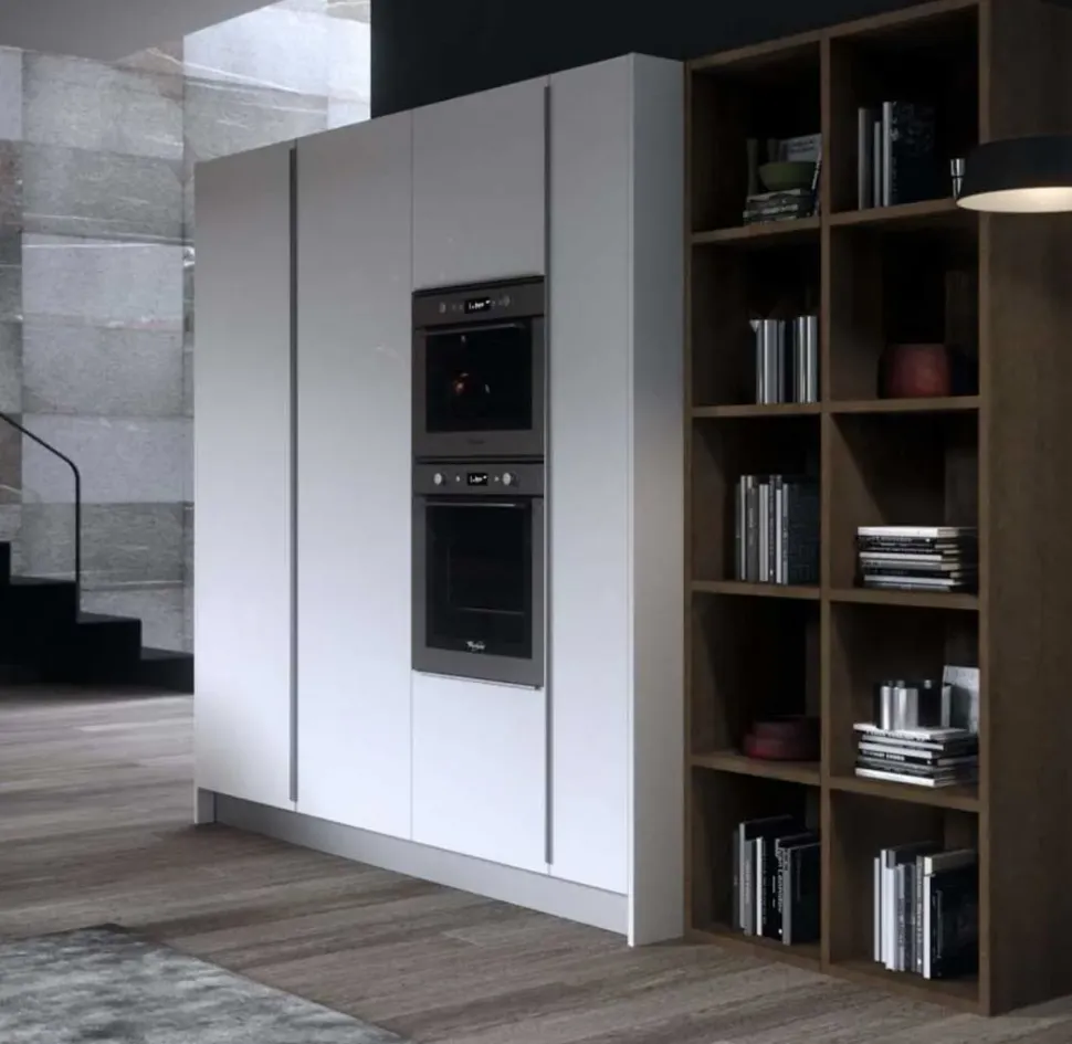 Cucina ad angolo design K18 lucida Antares a prezzo scontato
