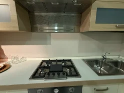 Cucina ad angolo in laminato materico rovere chiaro Papavero  a prezzo ribassato
