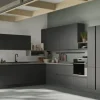 Cucina ad angolo in laminato materico antracite Sky a prezzo ribassato