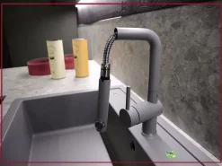 Cucina ad angolo in legno altri colori Kalì quadra a prezzo ribassato