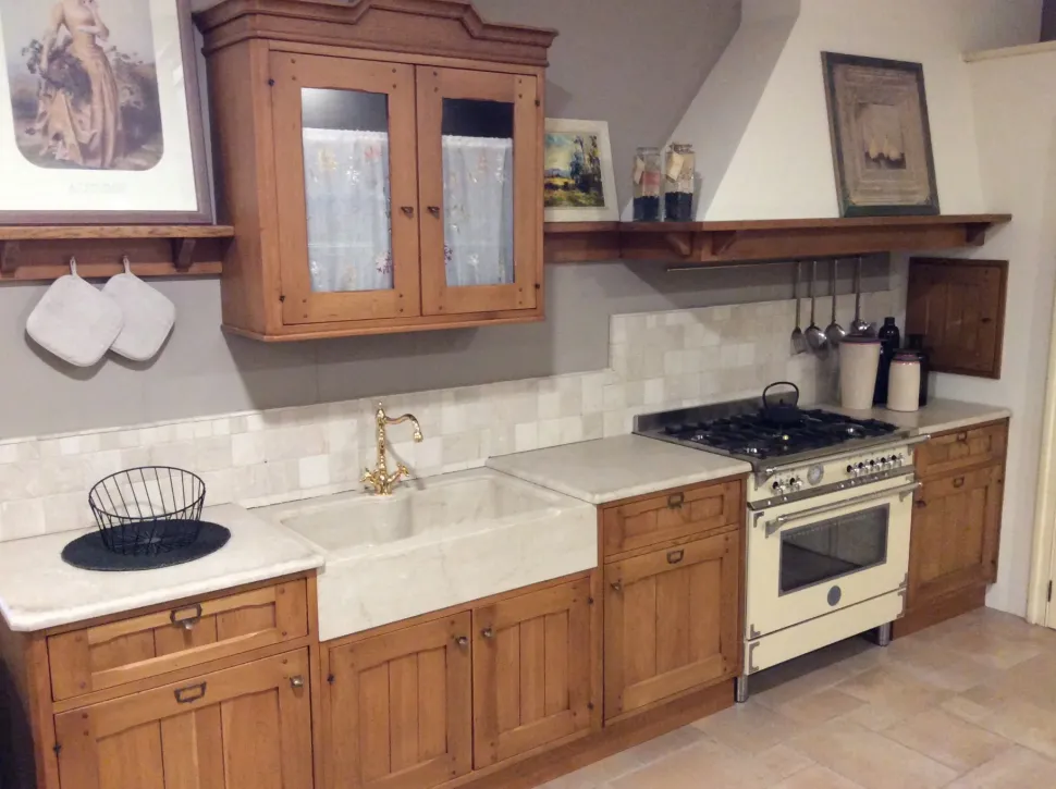 Cucina ad angolo in legno rovere chiaro Rovere a prezzo ribassato