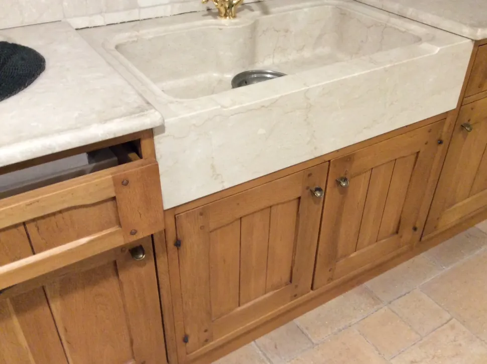 Cucina ad angolo in legno rovere chiaro Rovere a prezzo ribassato