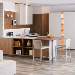 Cucina ad angolo moderna tortora Diotti.com Plan 01 outlet a soli 24790 Euro