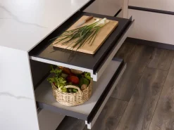 Cucina ad angolo moderna tortora Diotti.com Plan 01 outlet a soli 24790 Euro