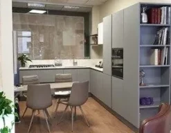 Cucina ad angolo moderna grigia Arredo3 Laminato a soli 11527 Euro