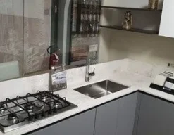 Cucina ad angolo moderna grigia Arredo3 Laminato a soli 11527 Euro
