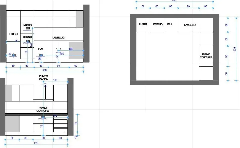 Cucina ad angolo moderna Line Astra a prezzo ribassato