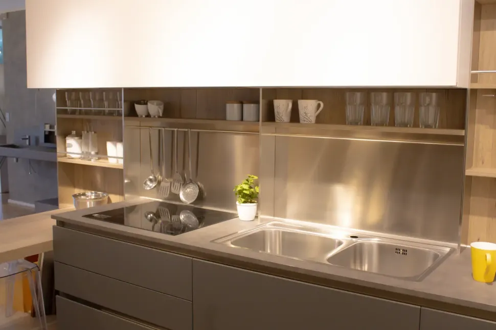 CUCINA ad angolo Veneta cucine Oyster SCONTATA 55%