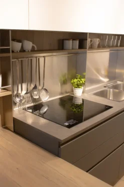 CUCINA ad angolo Veneta cucine Oyster SCONTATA 55%