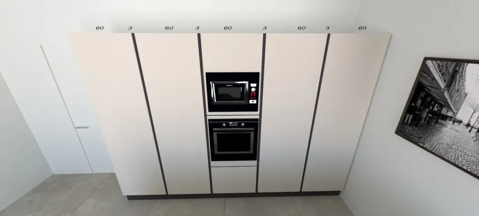 Cucina ad isola in laccato opaco tortora Sp22 a prezzo scontato