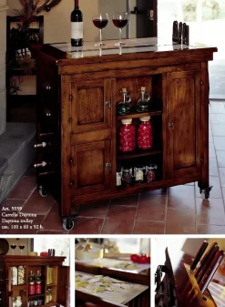 Cucina ad isola in legno noce Carrello daytona a prezzo scontato