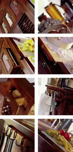 Cucina ad isola in legno noce Carrello daytona a prezzo scontato