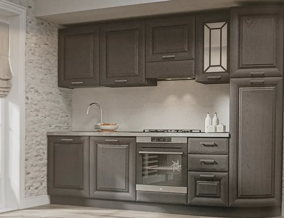 Cucina Afrodite country bianca Arrex lineare scontata 16%