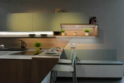 Cucina altri colori design con penisola Stosa Metropolis fenix cemento a soli 13500 Euro