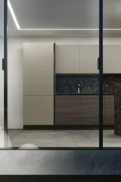 Cucina altri colori design con penisola Soft Artigianale a soli 7328 Euro