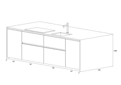 Cucina altri colori moderna ad isola Time Gentili group