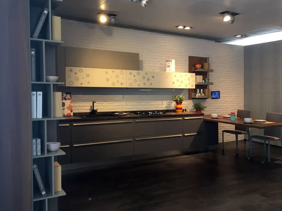 Cucina altri colori moderna ad angolo Clover bridge Lube cucine in Offerta Outlet