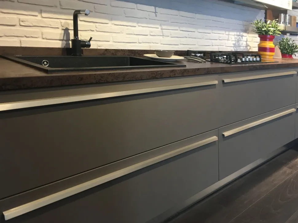 Cucina altri colori moderna ad angolo Clover bridge Lube cucine in Offerta Outlet